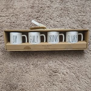 NWT Rae Dunn Espresso Coffee Mug Set Sip Gulp Drink Slurp Add On Gift Cottage